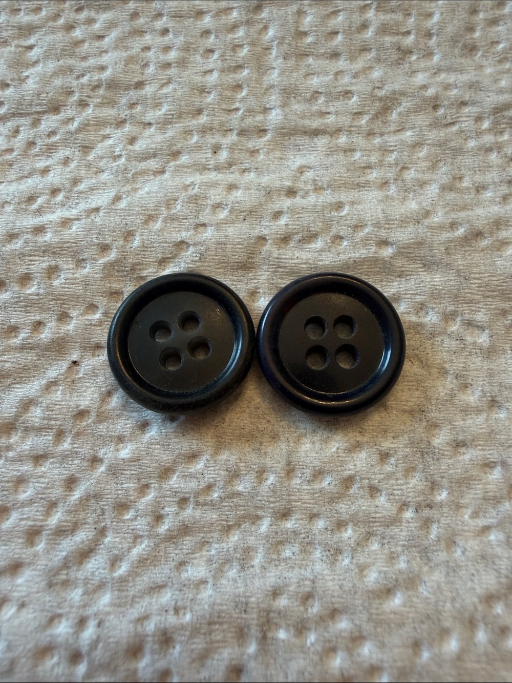 Classic Black Four-Hole Men’s Button Pair